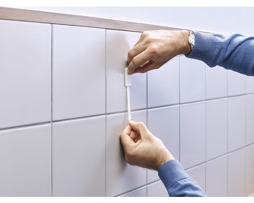 tesa klevende spijker voor tegels, wit, draagvermogen 2 kg, 2 st.
