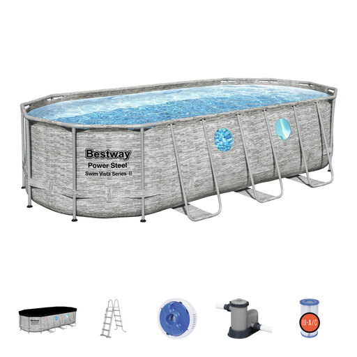 Piscina Tubular Desmontável Bestway Power Steel 549x274x122 cm