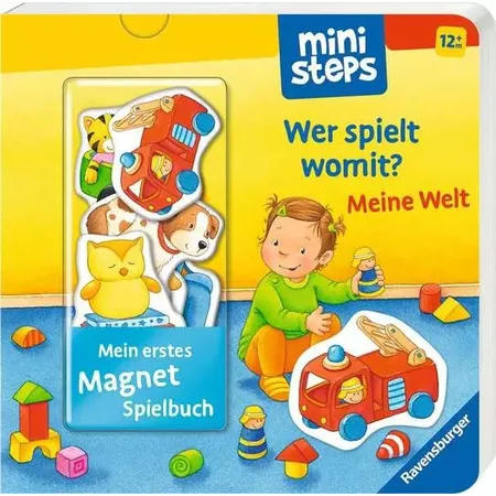 Ravensburger ministeps: Mein erstes Magnetbuch: Wer spielt womit? Meine Welt