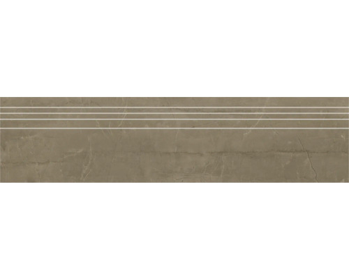 Porseleinen traptrede Living 29,5 x 120 x 0,9 cm Kaneel gepolijst bruin