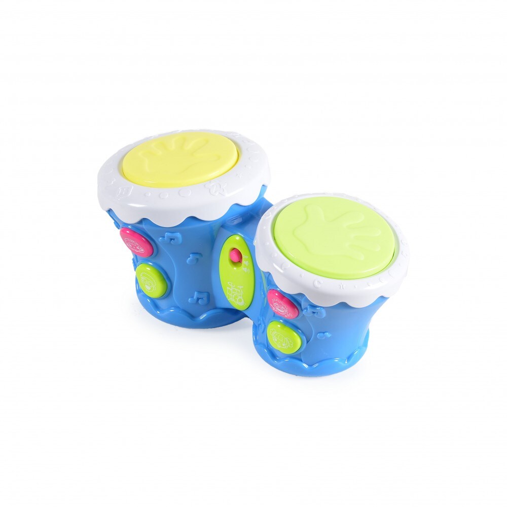 Moni Musikspielzeug Trommel HE0505, Musik Licht Trommelgeräusche Klatschtrommel blau