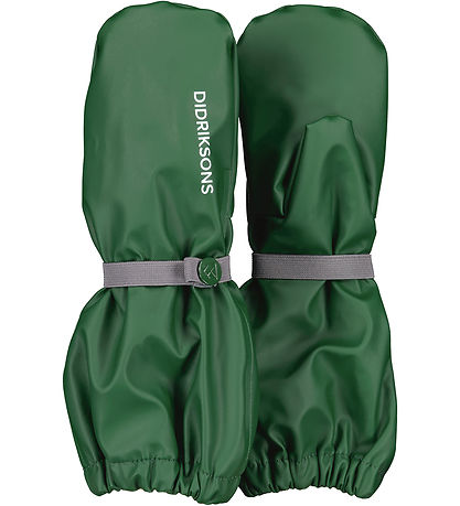 Didriksons Regnluffer m. Fleece - PU - Pileglove -  Grøn