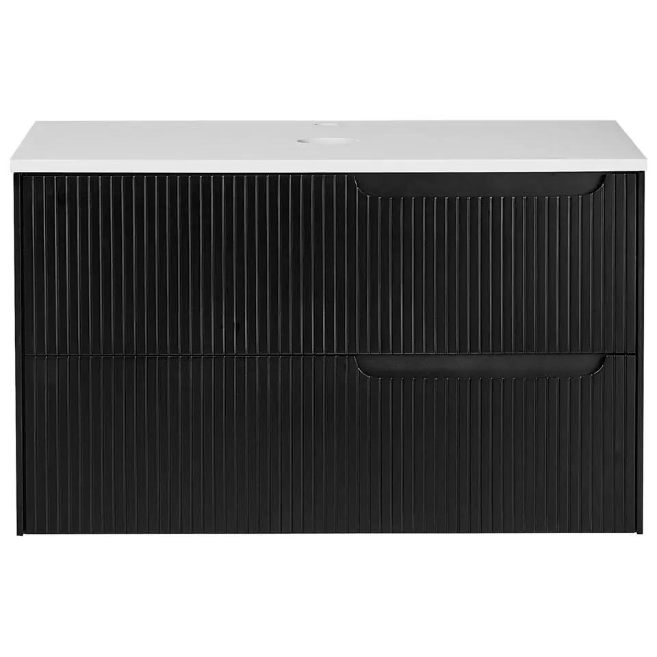 QUINTELA - Badkamermeubel - Zwart - 80 x 52 cm - MDF