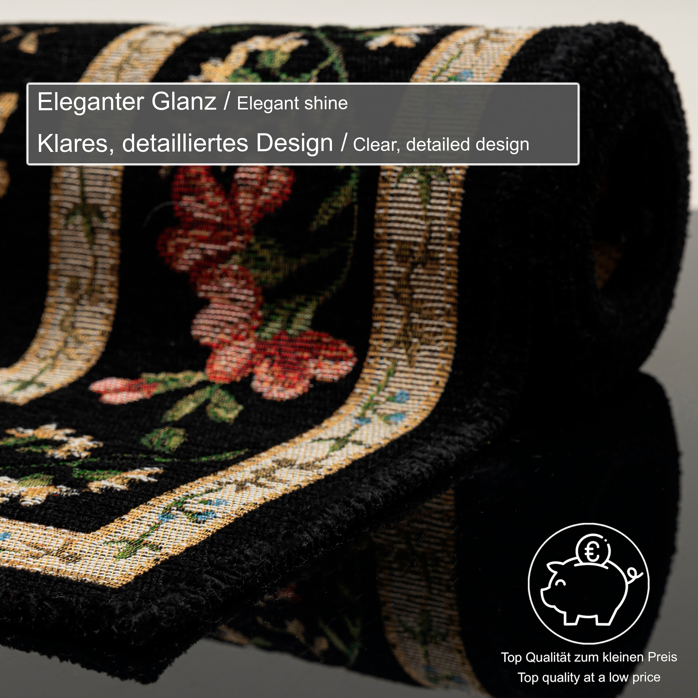 THEKO Teppich »Flomi Sagrini« rechteckig 4 mm Höhe Flachgewebe, Pastell-Farben, Blumen Design