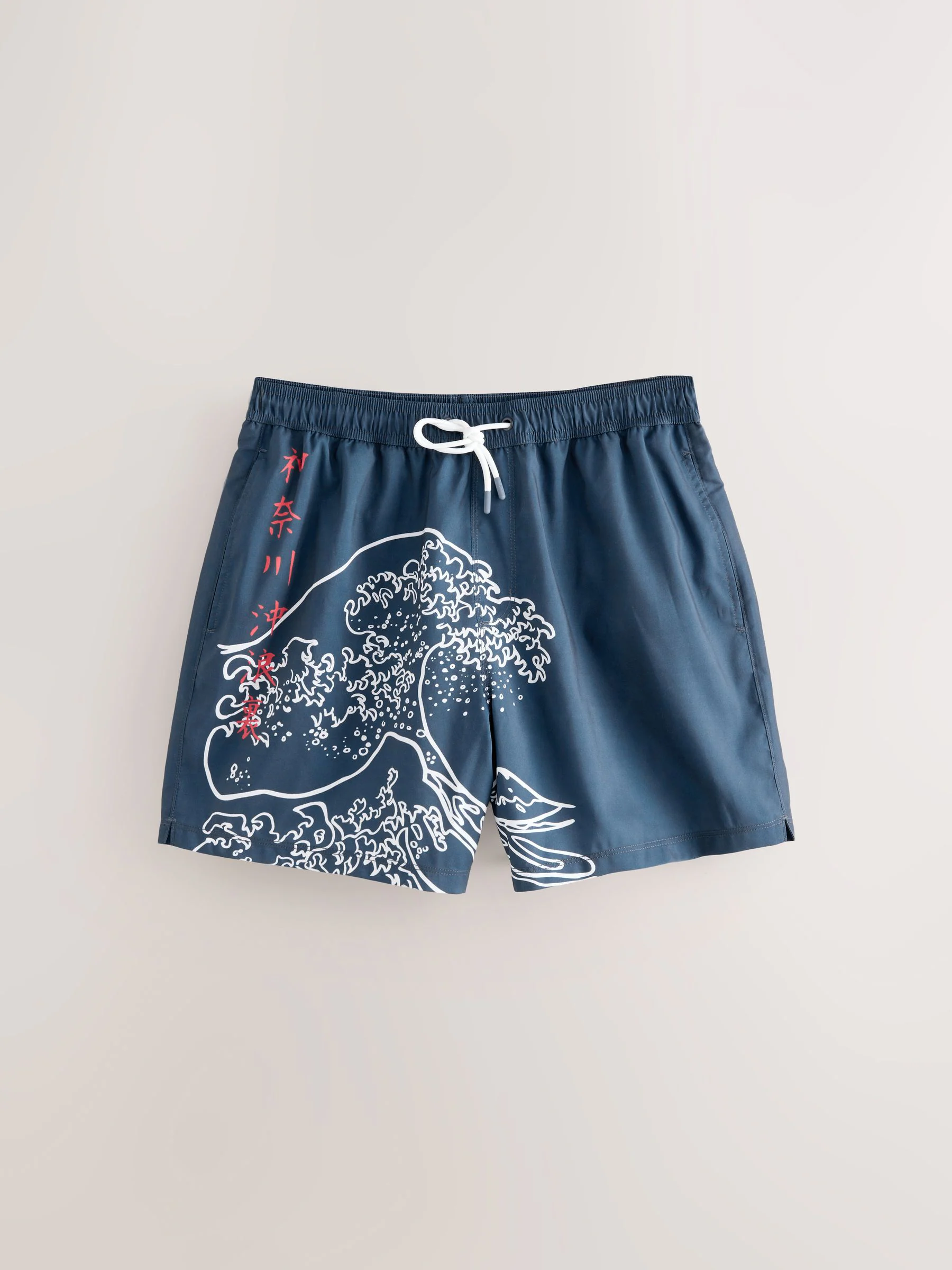 Blauwe Hokusai - Gelicenseerde zwembroek met print