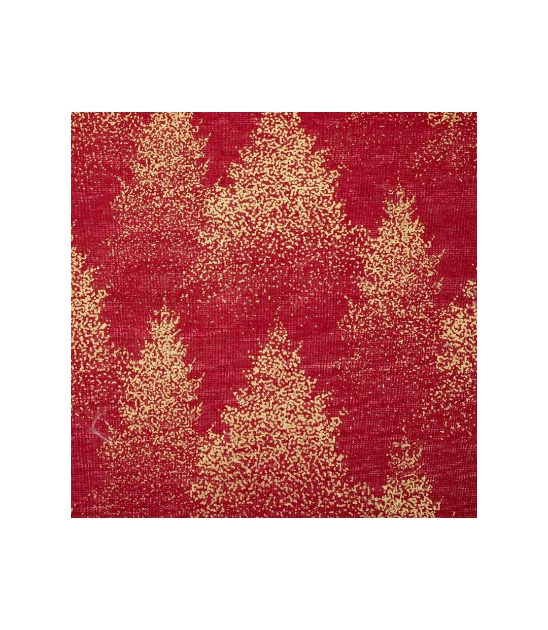 Chemin de Table Sapin Paillettes 28x300cm Rouge