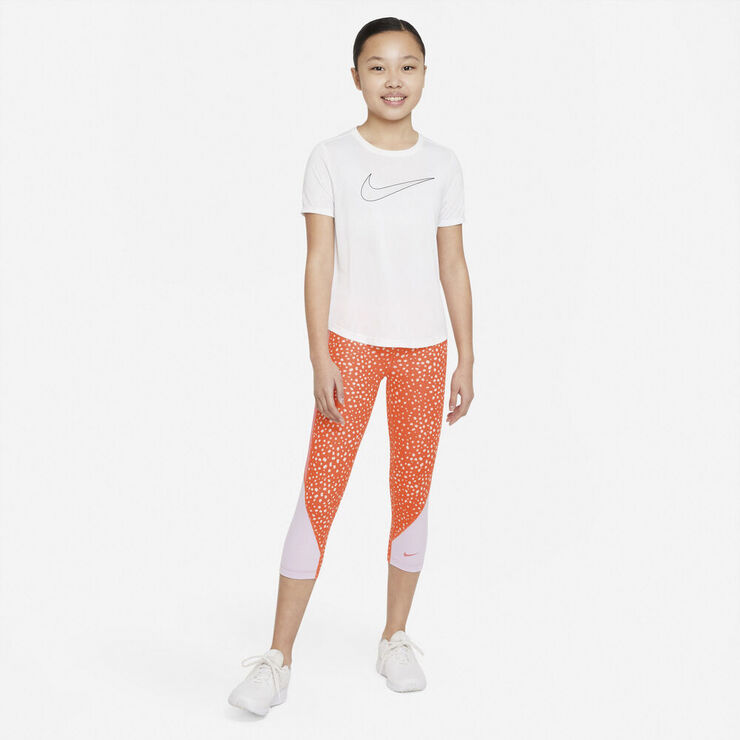 Nike Dri Fit One Capri Traeningstights Orange