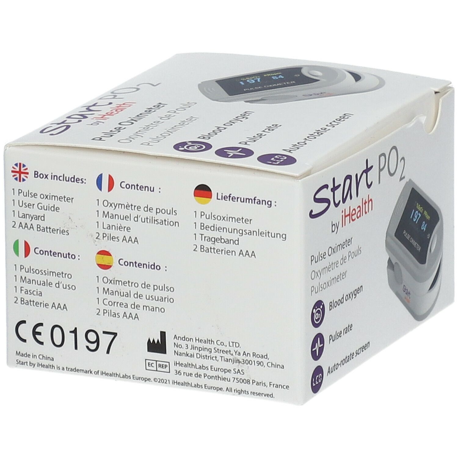 Start PO2 by iHealth Pulsoximeter