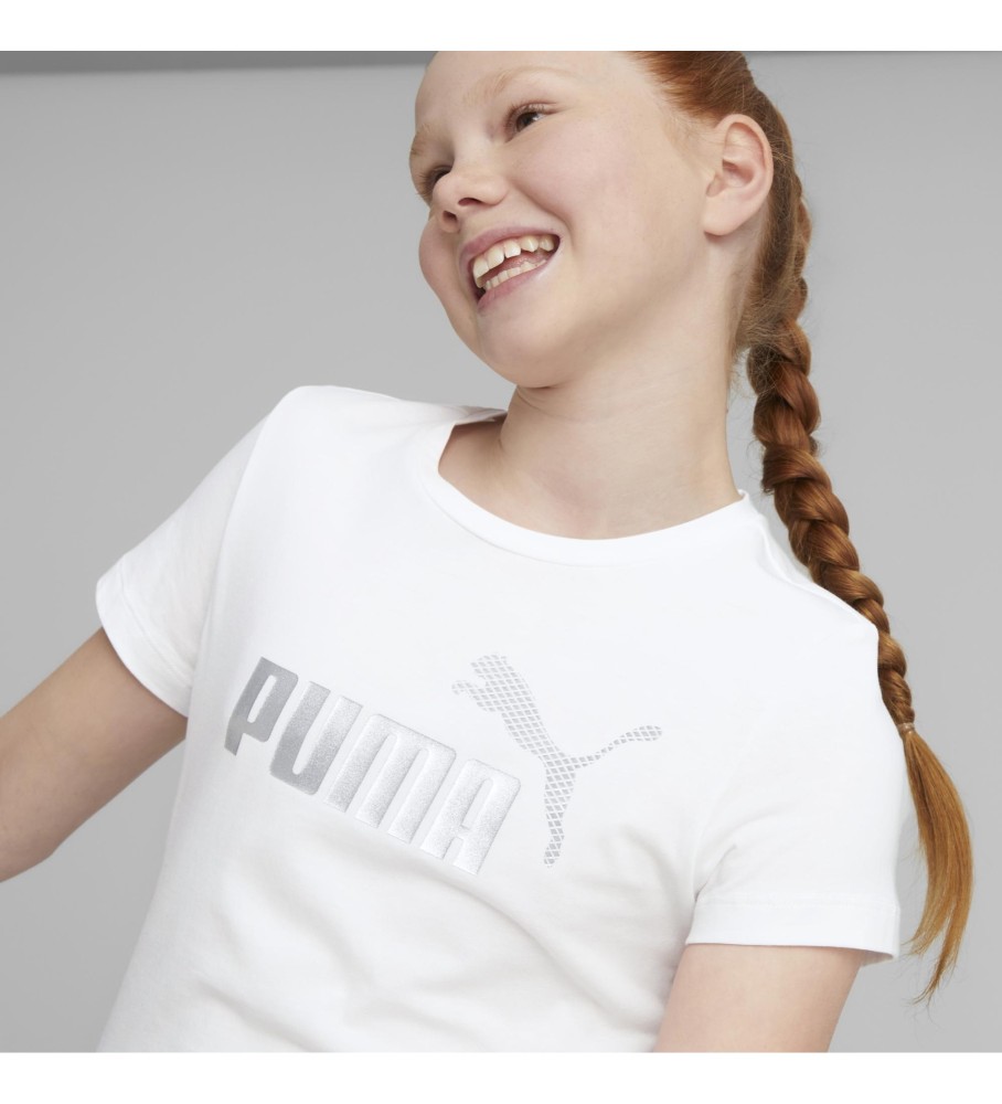 Camiseta branca Puma Ess+ com estampa de sereia