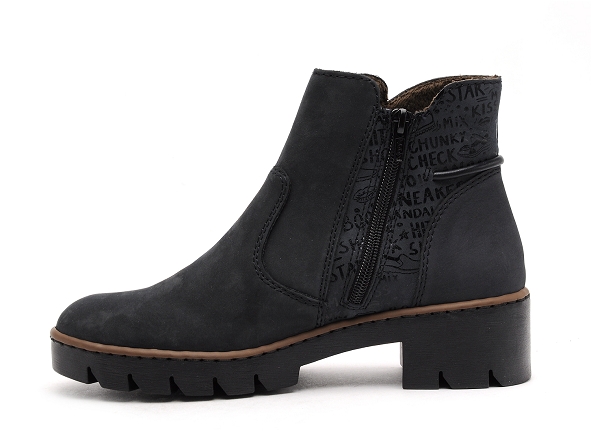 Rieker boots bottine talons femme x5755 bleu