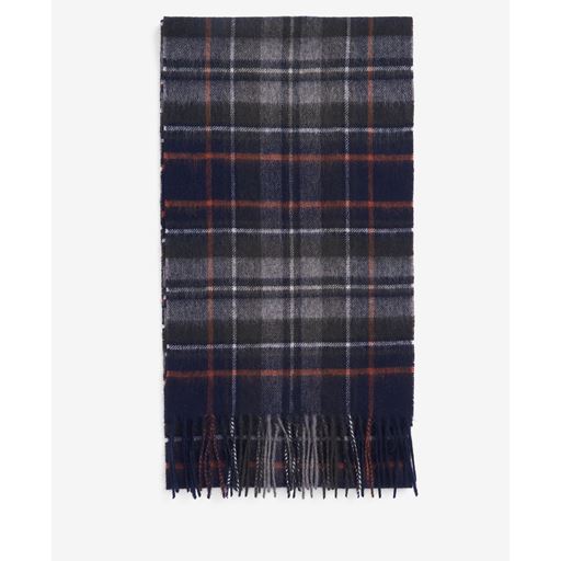 Barbour New Check Tarten Halstørklæde, Navy/Dark Ginger, One size