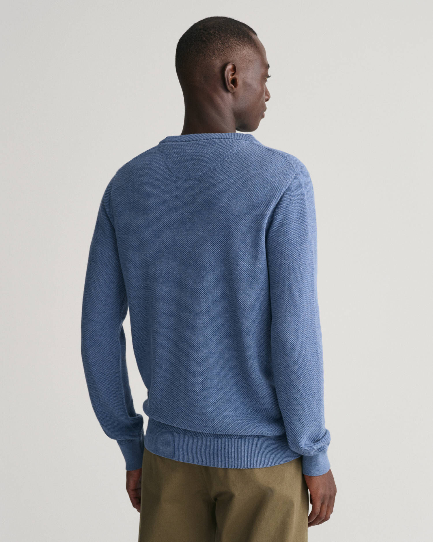 Gant| Herren Strickpullover aus Baumwoll-Piqué Regular Fit