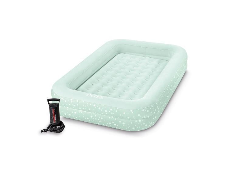 Intex Luftbett Kidz Travel Set 107 x 168 cm, Mint Kinder-Luftbett mit Pumpe