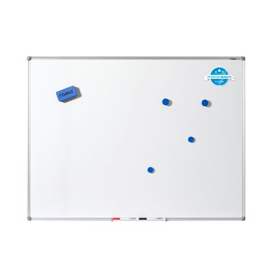 DAHLE - Tableau blanc émaillé 60 x 90 cm - magnétique - cadre alu renforcé