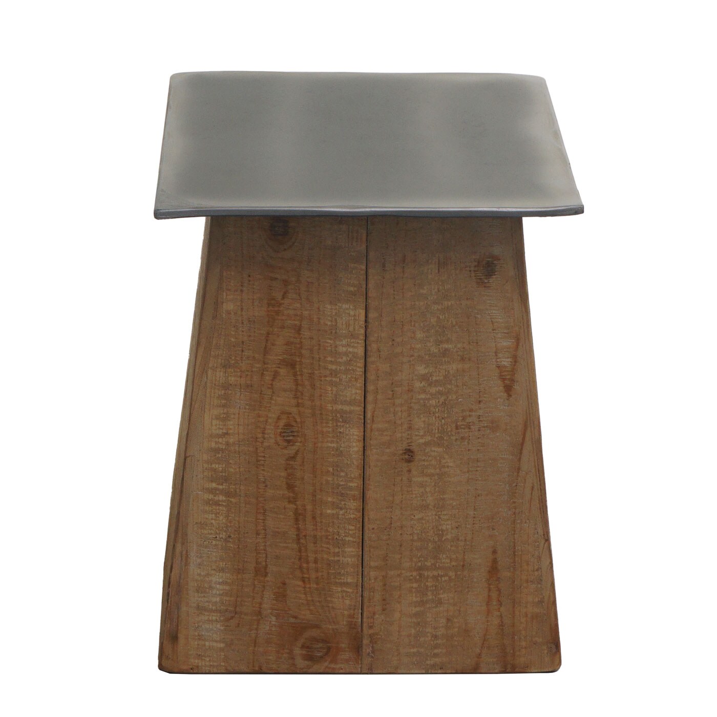Beistelltisch MCW-L76b, Blumentisch Tisch, Industrial Massiv-Holz MVG-zertifiziert 45x36x36cm, natur mit Metall-Optik