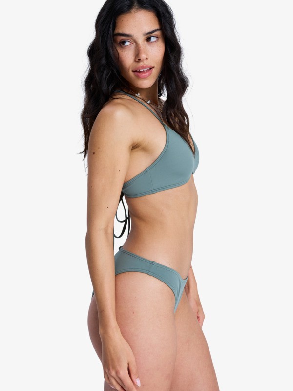 Solid Essentials Athletic Tri Haut de bikini triangle Vert Femme