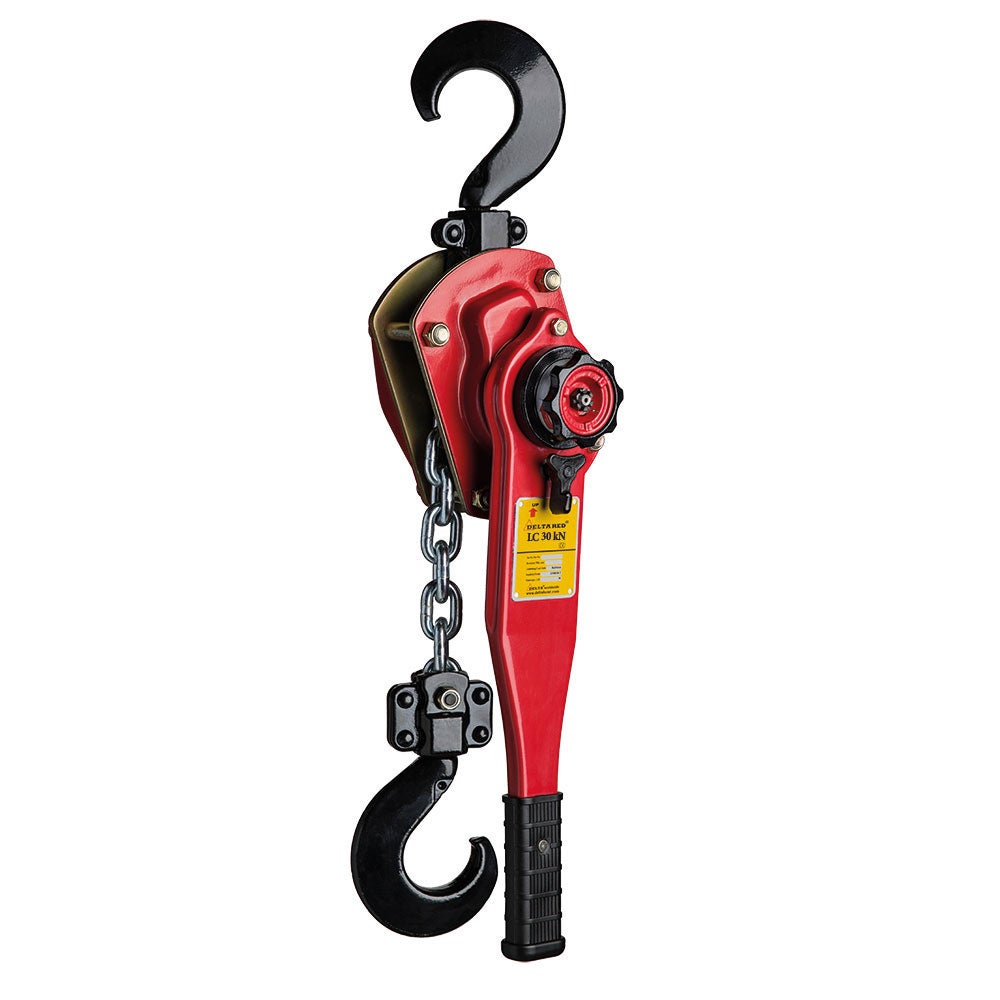 DELTA Red Premium Hefboomtakel met Sjorhaak, Laadvermogen 1,5 ton, Hefhoogte 3 m