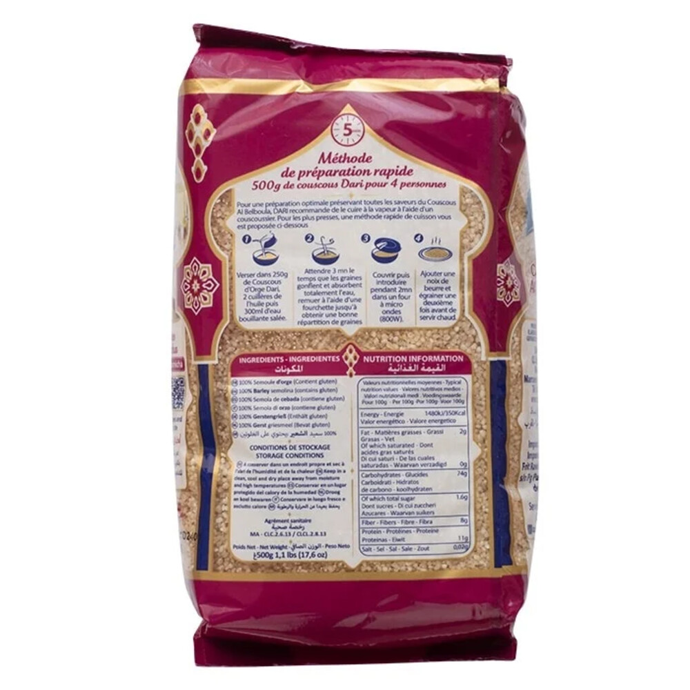3x Dari Couscous Gerst Belboula500 gr