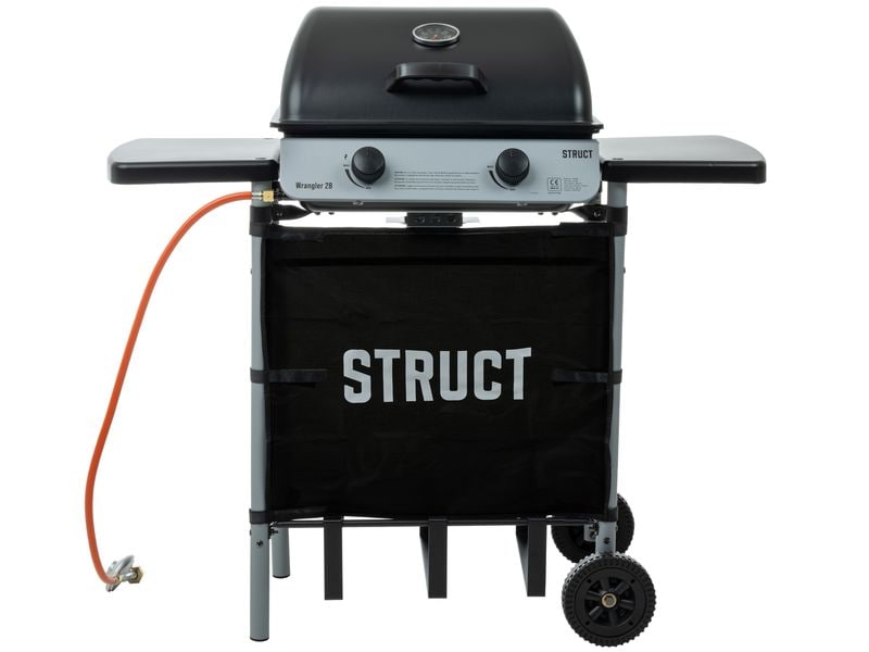 STRUCT Gasgrill Wrangler 2B Mobiler Gasgrill mit 2 Brennern für Garten, Terrasse oder Balkon