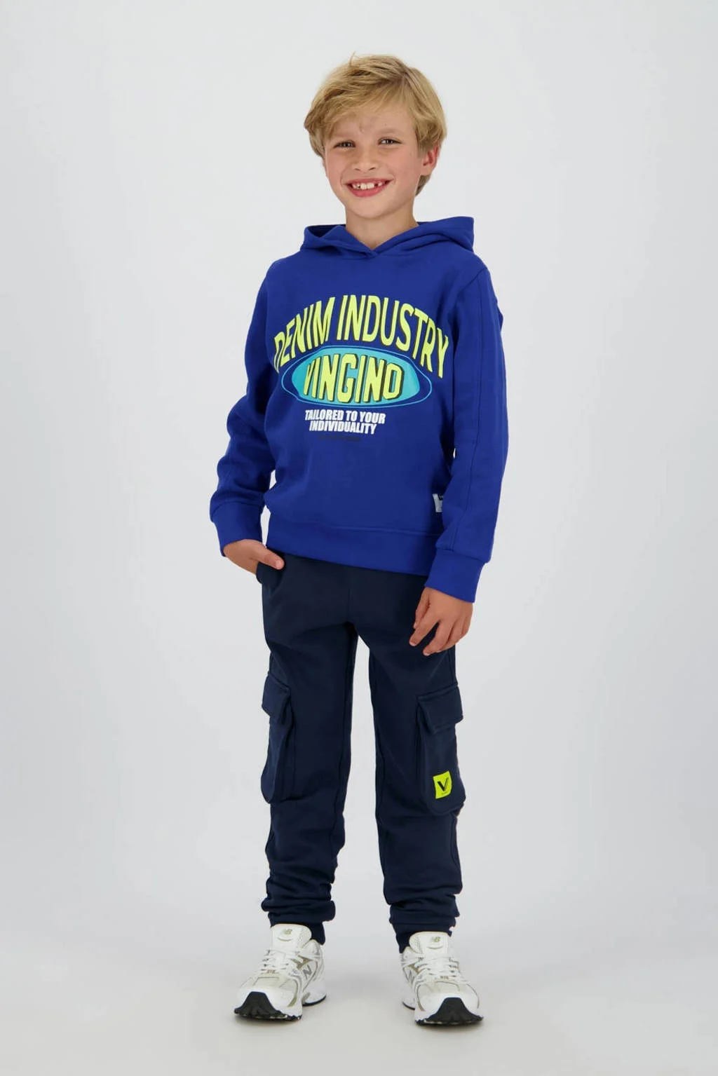 Vingino relaxed cargo broek donkerblauw