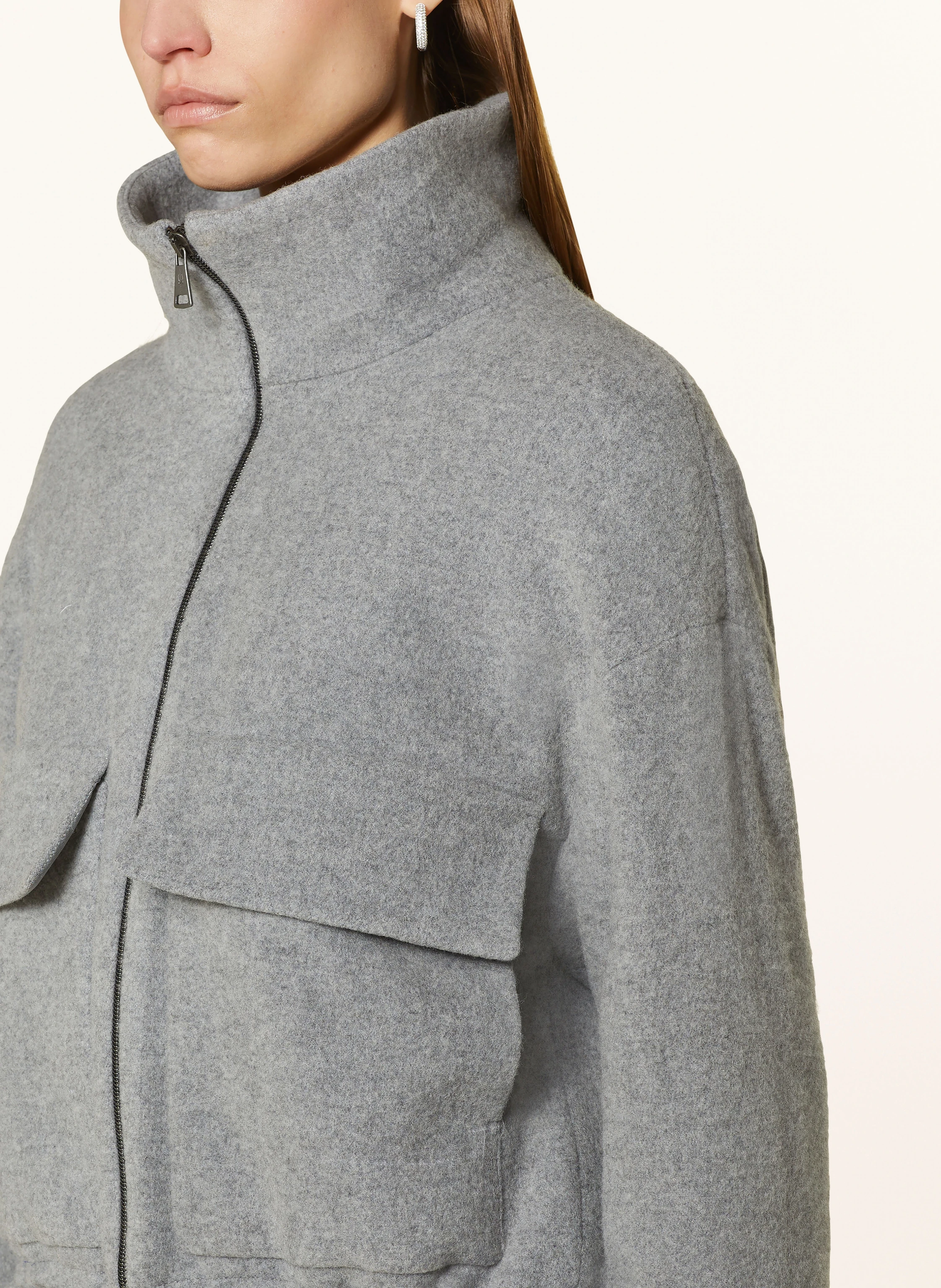 LUISA CERANO Kastenjacke mit abnehmbarem Kunstfell