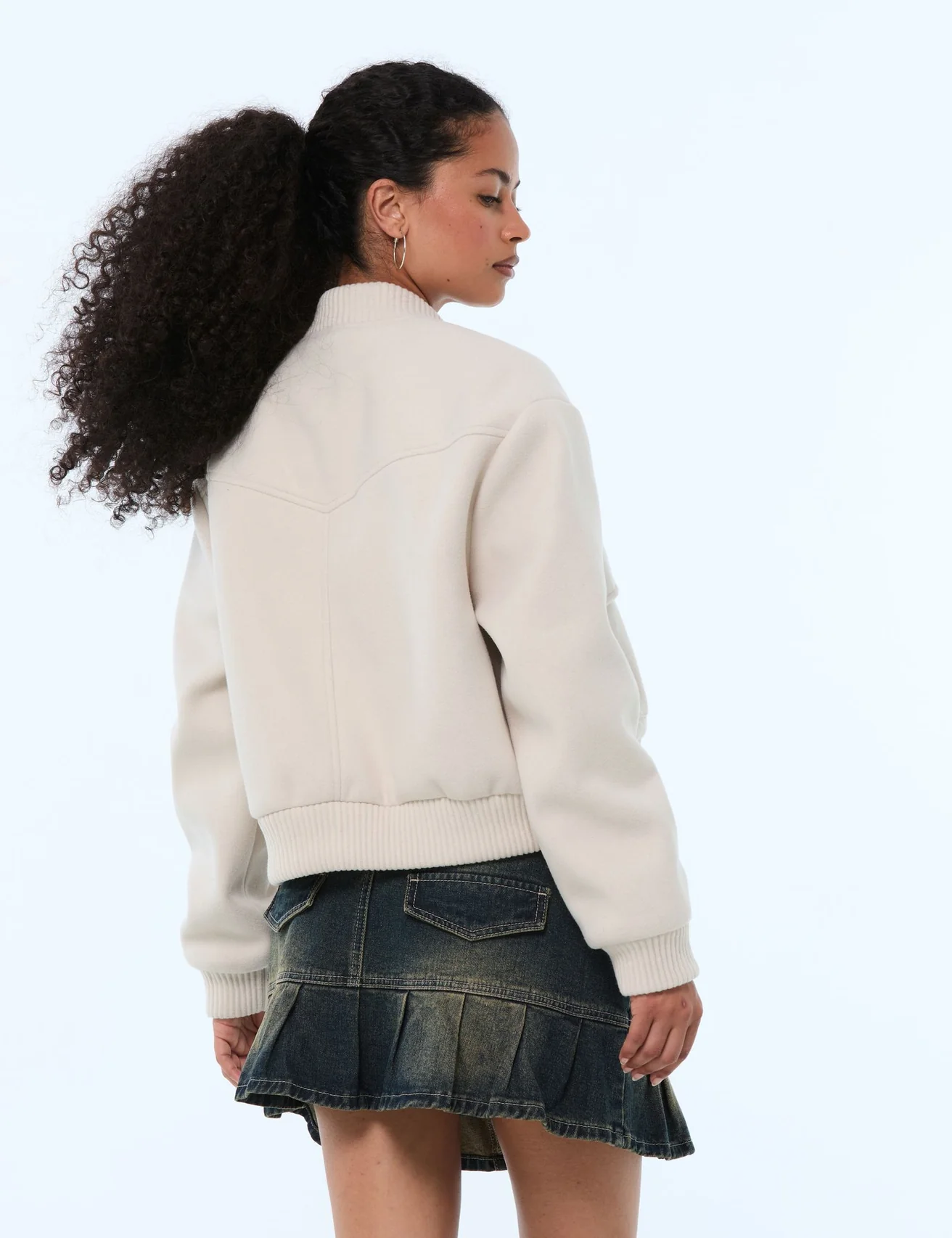 Veste teddy beige
