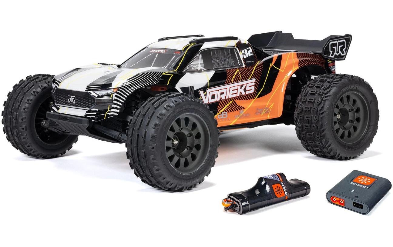 Stadium Truck Vorteks Mega 550 2WD 1:10, RTR, Orange<br>2WD Stadium Truck als RTR Komplettset