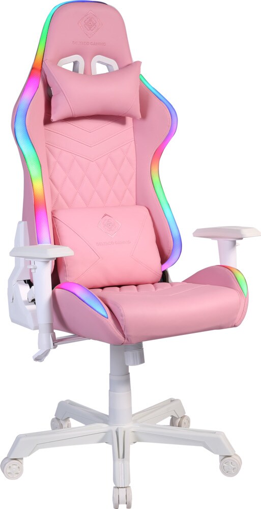 Deltaco GAM-080 Gamingstuhl Kunstleder m. RGB LED pink