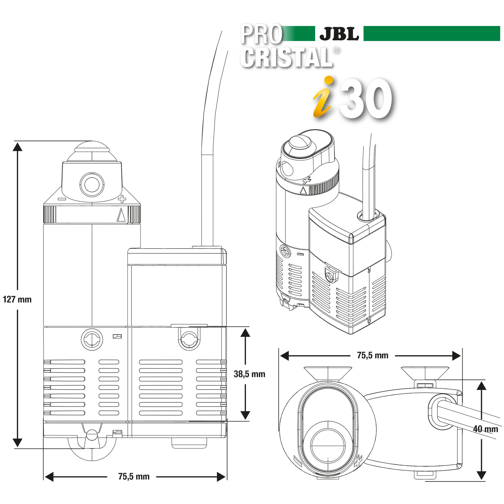 JBL ProCristal i30 | Binnenfilter 200 l/u