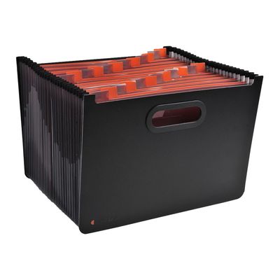 Exacompta Exactive - Classeur ménager (valisette trieur) 24 onglets - noir