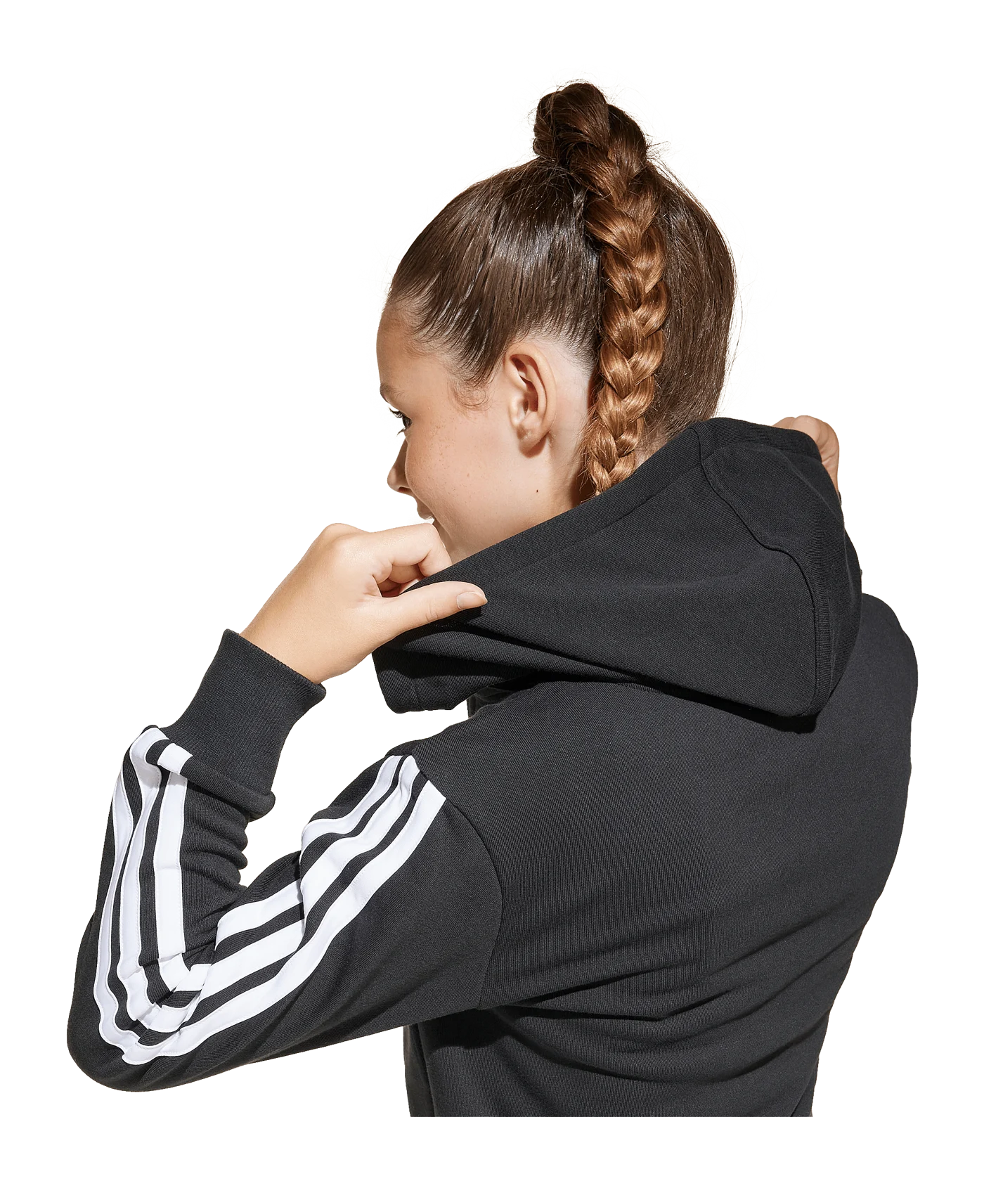 adidas Essentials Full-Zip Hoody Kids Schwarz