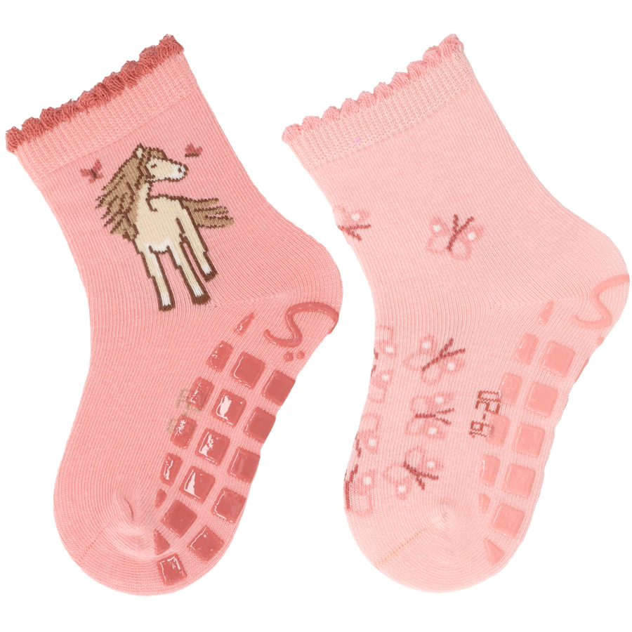 Sterntaler ABS-Socken DP Pferd mattrosa
