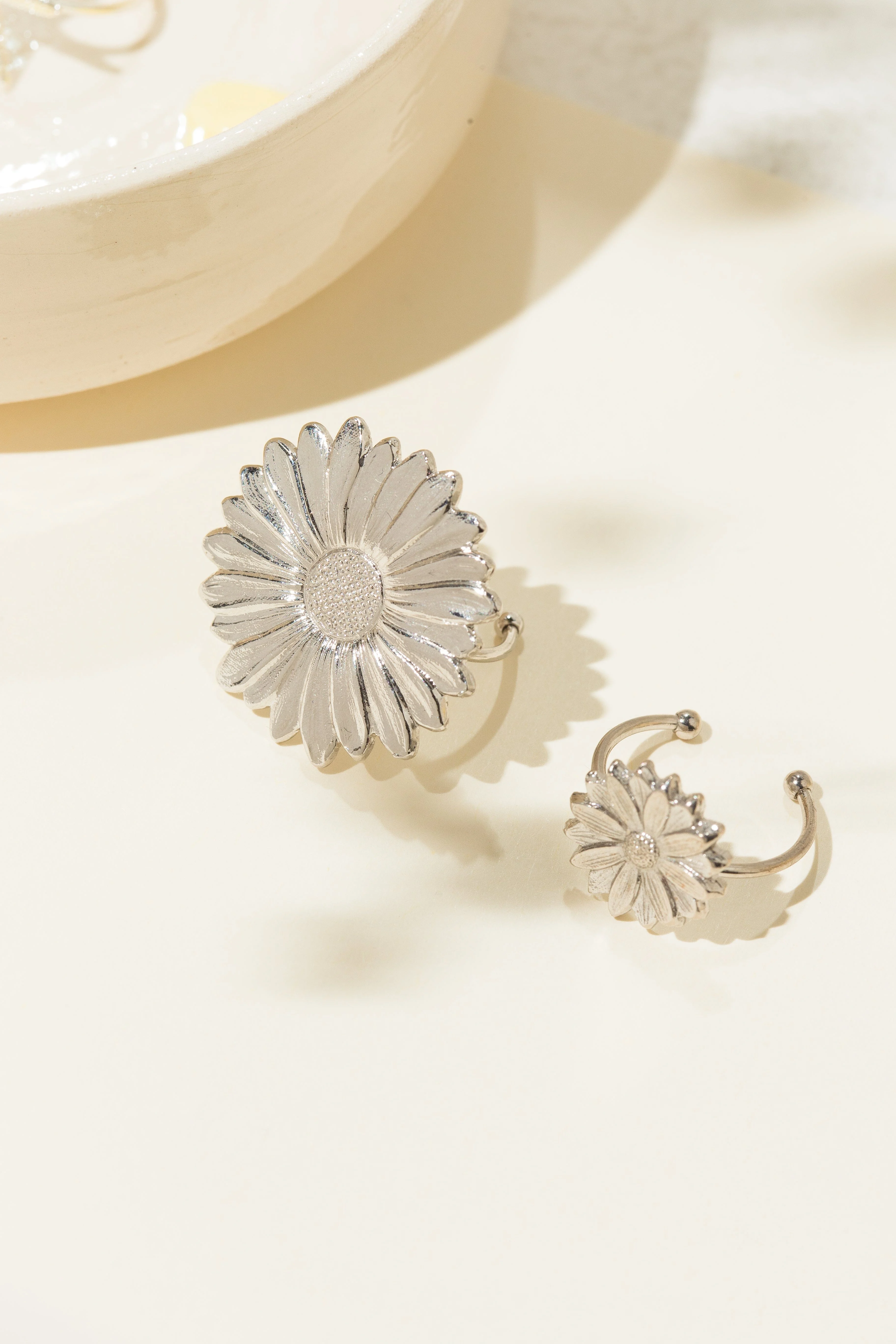 MAÏA - Bague fleur plaqué argent | Argent