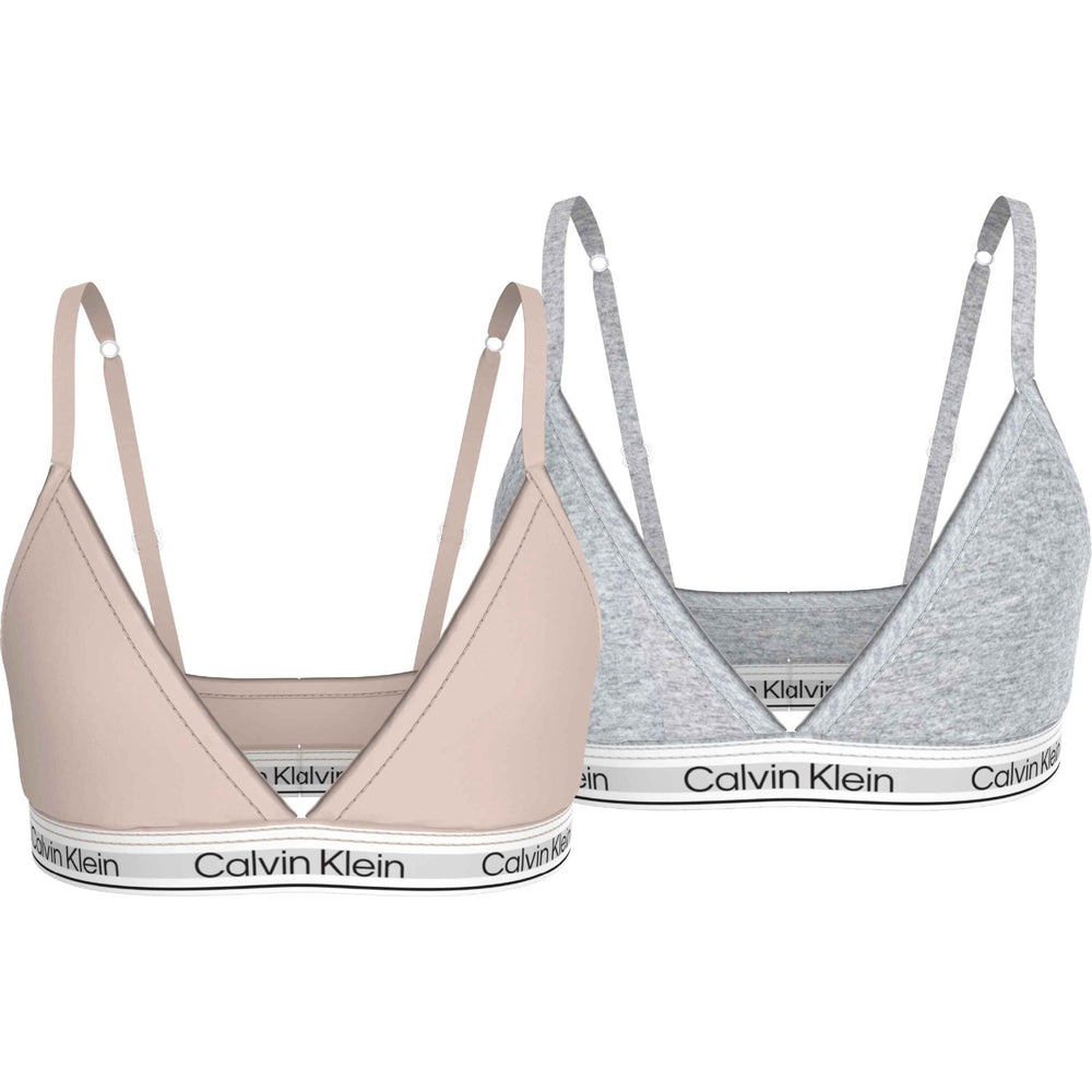 Køb Calvin Klein Silverpeony/Greyheather 2-Pak Triangle Bralette