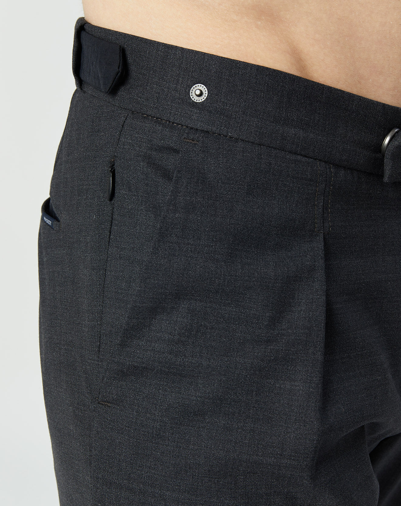 Hackett London Pantalon en Laine mélangée Chino Slim Hybrid anthracite