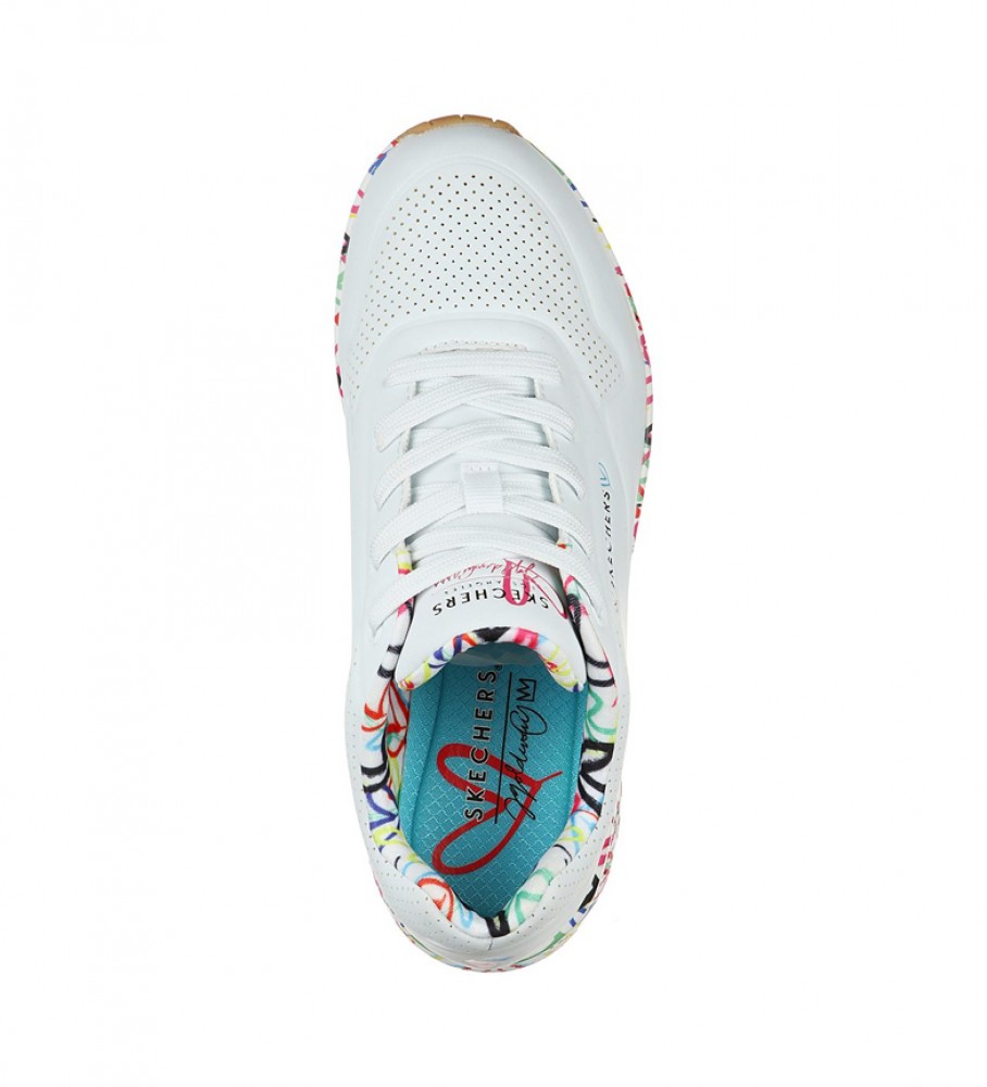 Tênis Skechers Uno Loving Love Branco