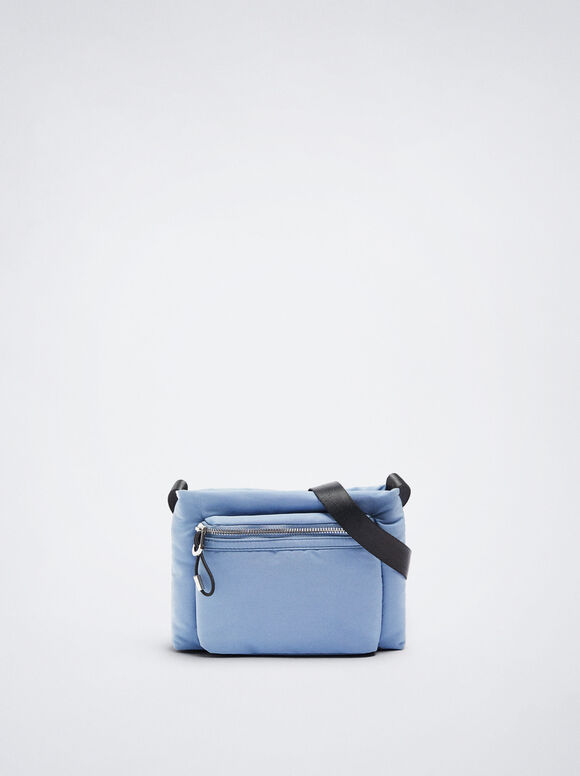 Bolsa de ombro em nylon - Azul