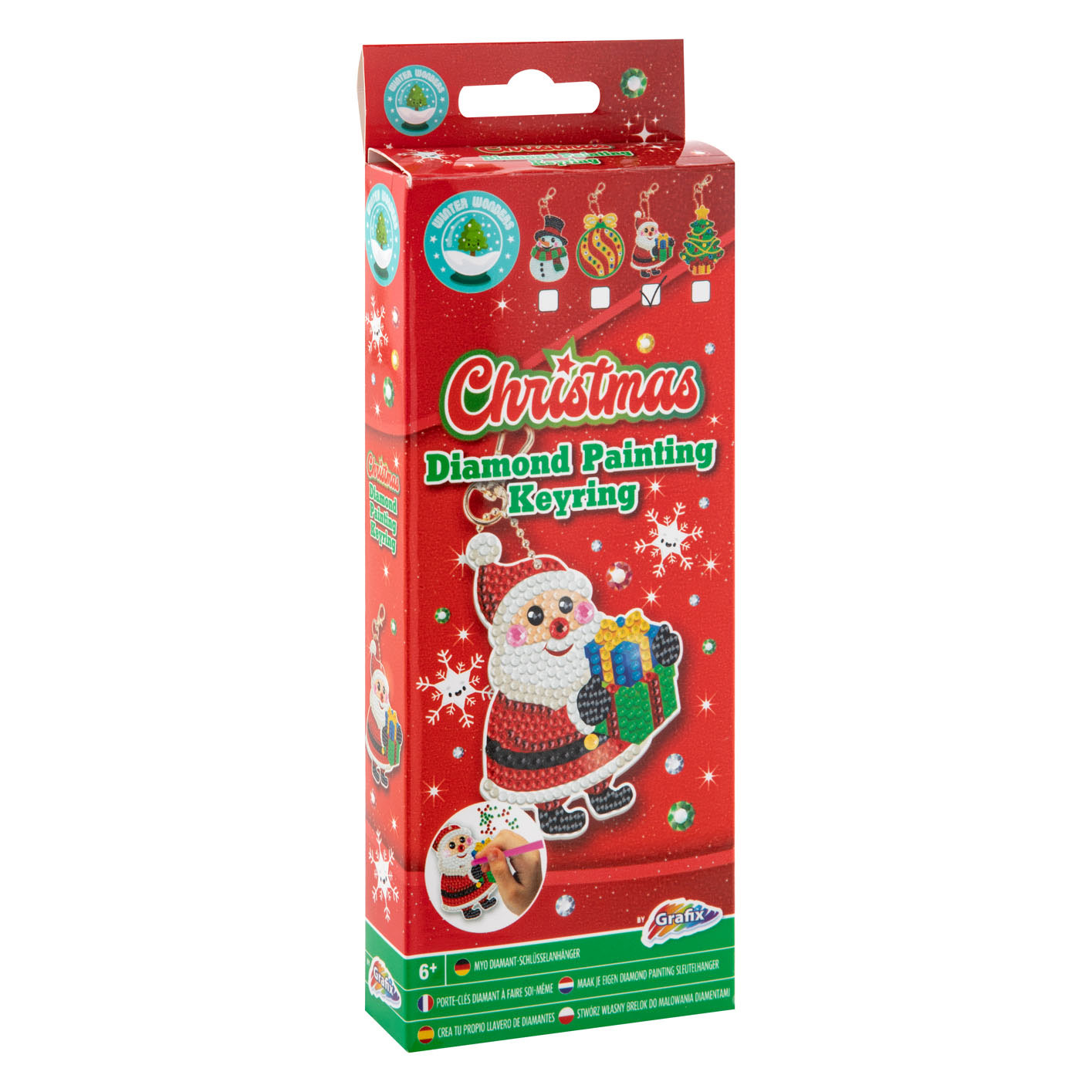 Maak je eigen Diamond Painting Sleutelhanger Kerst