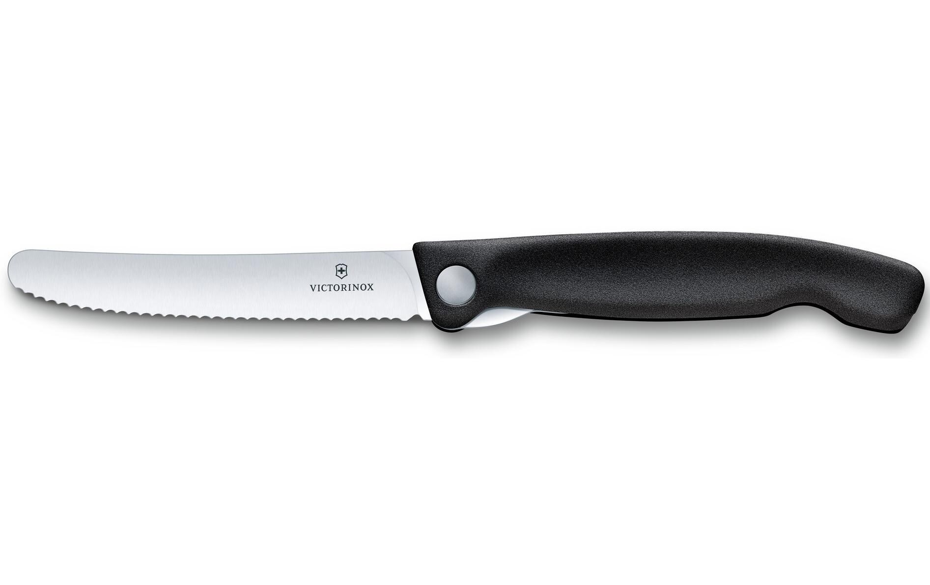 Gemüsemesser Swiss Classic SchwarzSchwarzes, faltbares Rüstmesser 11 cm