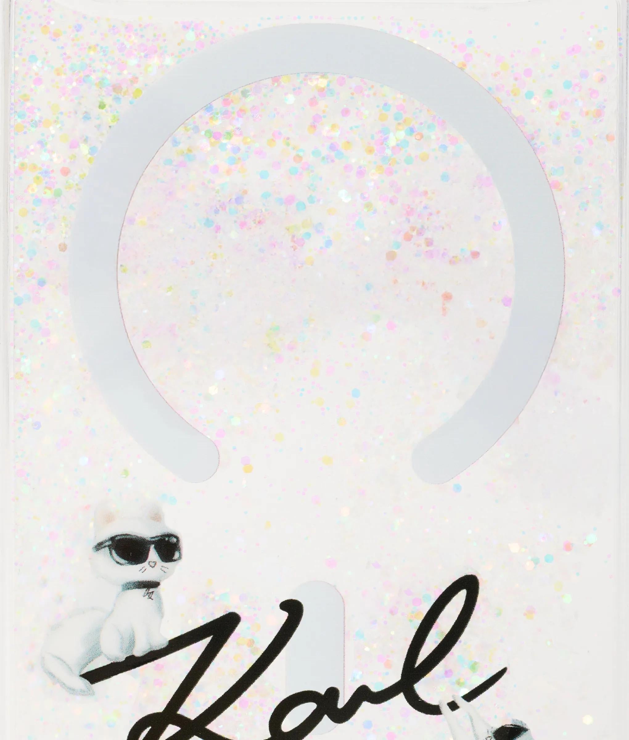 Ikon Choupette glitter iPhone 17 Pro hoesje