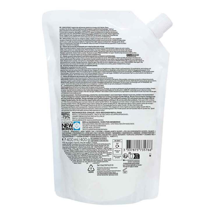 La Roche-Posay Lipikar Syndet AP+ Reinigungs-Cremegel, 400 ml