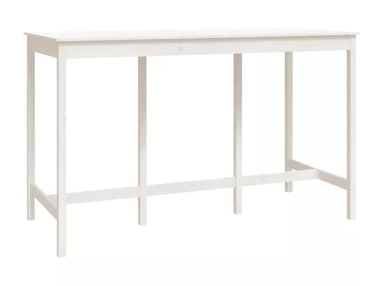 Ensemble de bar 9 pcs Blanc Bois de pin massif