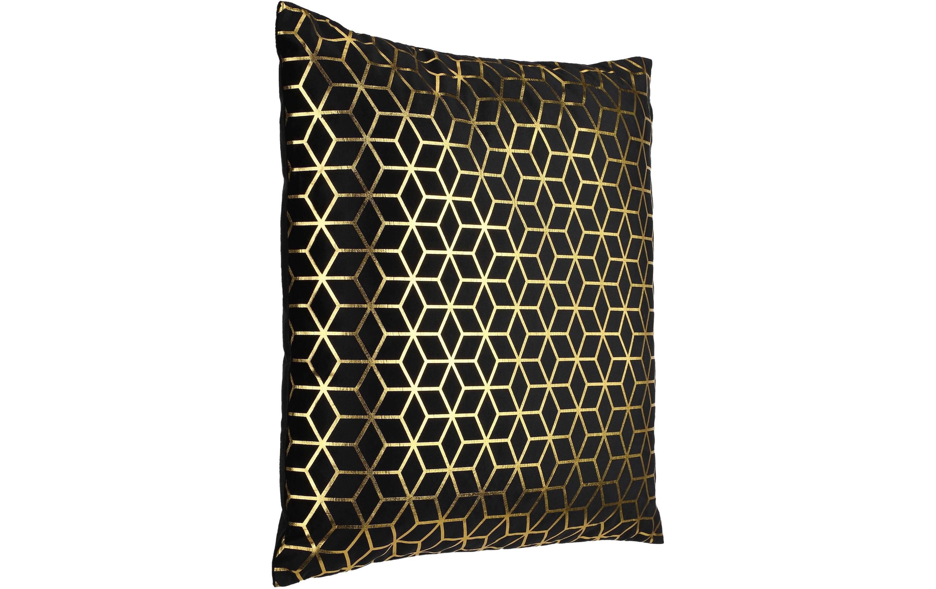 Kissen Singu 45 x 45 cm, Gold/SchwarzSofakissen