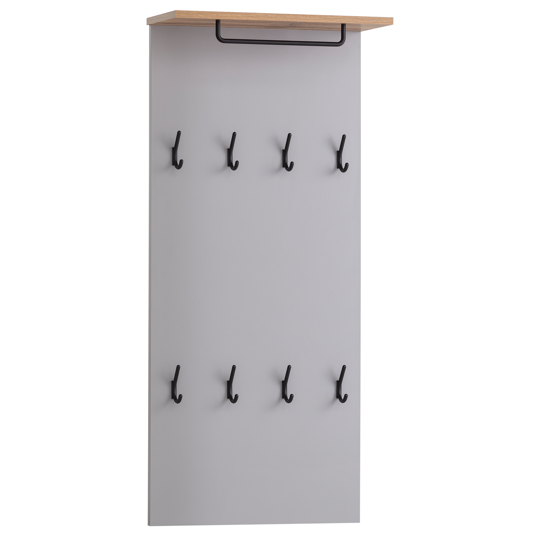 Hakenpaneel - platingrau-Eiche - 111 cm hoch