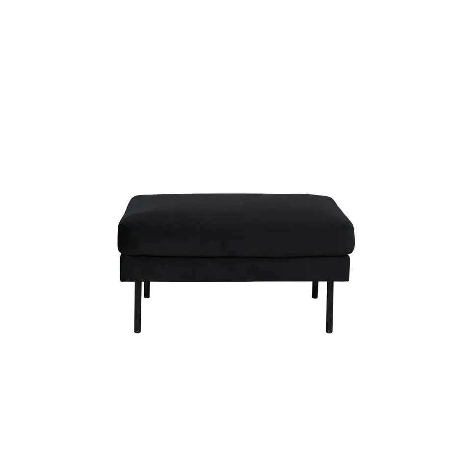 Svea - Rio hocker - velvet - zwart