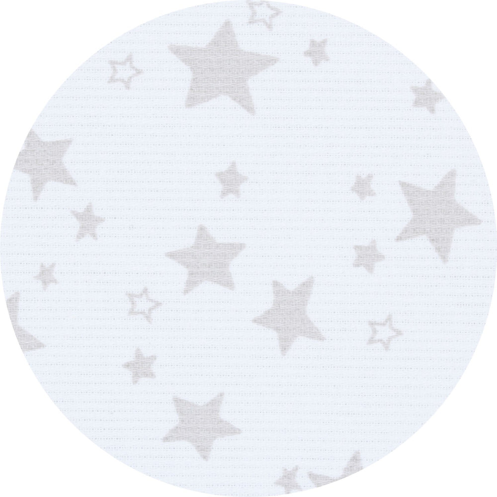 Køb babybay ® White Stars Pearl Grey Sengerand Pique