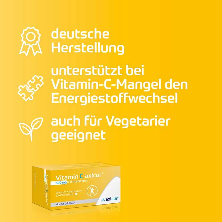 Vitamin C axicur 500 mg Filmtabletten, 100 St