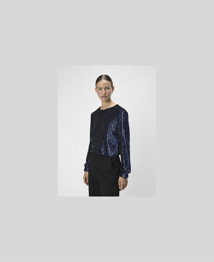 Object OBJDOTTI SANSIBA RE L/S TOP 135 Sky captain/black mesh
