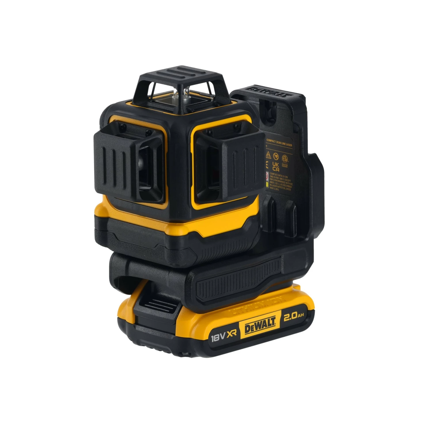 DeWALT DCLE34031D1-QW 18V Li-ion Accu zelfnivellerende Kruislijnlaser set (1x 2.0Ah) - 3x360° - Groen