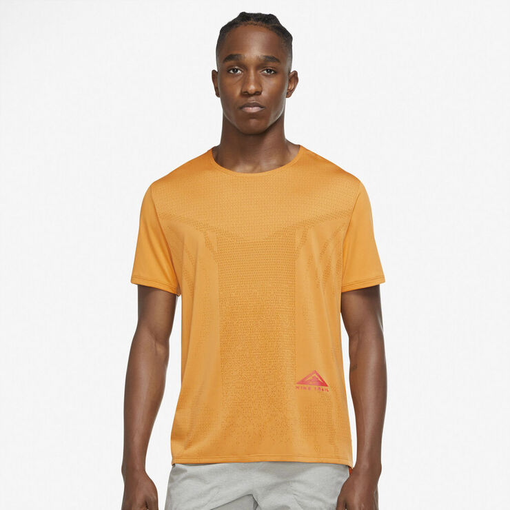 Nike Dri Fit Rise 365 Lobe T Shirt Orange